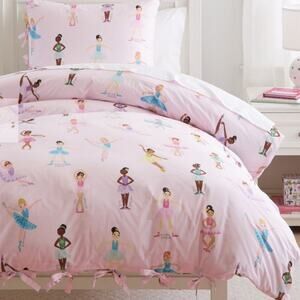 Pottery Barn Ballet Duvet Cover Ballerina Design Kids Girls Bedding Twin NWT
